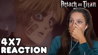 ARMINS ENTRANCE  ATTACK ON TITAN  Reaction 4X7 [upl. by Hsizan]