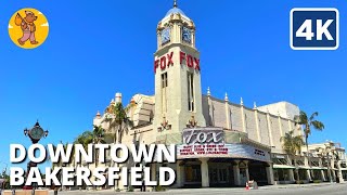 4K Downtown Bakersfield Walking Tour  Kern County  🔊 Binaural Sound [upl. by Lea263]