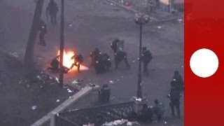 Unseen footage Snipers fire at Maidan protesters during Kiev riots [upl. by Gnah]