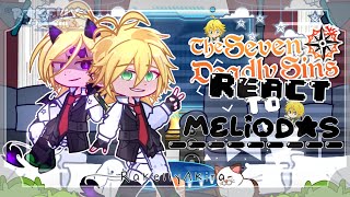 The Seven Deadly Sins React to Meliodas  12  🇧🇷 🇺🇸 🇪🇦  MeliZabeth  Zeldris ▸ Rαkellyαkirα [upl. by Allrud]