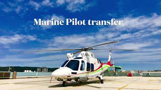 Marine Pilot transfer using a helicopter AgustaWestland A109SP  Richardsbay South Africa [upl. by Eltsyrhc294]