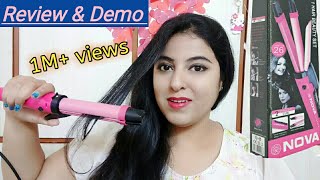 Nova 2 in 1 Hair Straightener amp Curler Review amp Curling Demo [upl. by Eibba646]