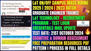 LampT ONOFF Campus Hiring Started  Exam Mail  Test Pattern  Hiring Process  Preparation Resources [upl. by Aivatnohs532]