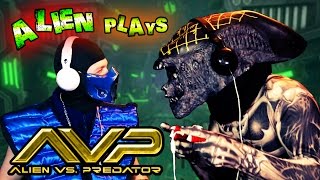 ALIEN PLAYS  Aliens VS Predator Gameplay W SubZero  AVP vs MKX PARODY [upl. by Lamoureux]