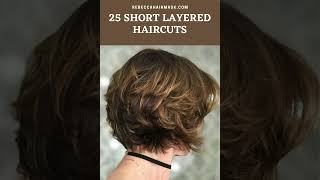 25 Short Layered Haircuts short hair with bangs and layers [upl. by Wendt]