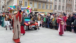 Faschingsumzug der Damischen Ritter 2024 – So bunt war der Gaudi Wurm durch München [upl. by Relyhs]