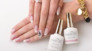 French Gel Polish  Paznokcie hybrydowe french  French Manicure Indigo Nails  French hybrydowy [upl. by Pittman]