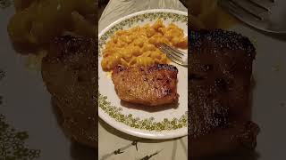 Italian glazed pork chops and Mac n cheese [upl. by Ynaffad]