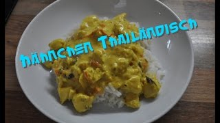 Thailändisch kochen  Hähnchen in Kokosmilch  Gutes aus dem Pott [upl. by Ovatsug613]