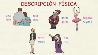 Aprender español Vocabulario descripción física nivel básico [upl. by Ynabla724]