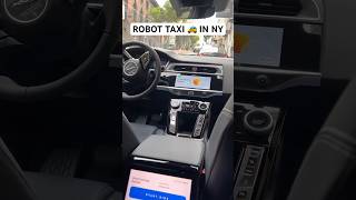 ROBOT TAXI 🚕 in NY 🥶 ny robot tesla taxi robotics elonmusk fyp cars newyork [upl. by Veneaux]