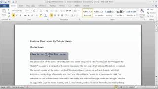 Using Heading Styles in a Word Document [upl. by Harrod]