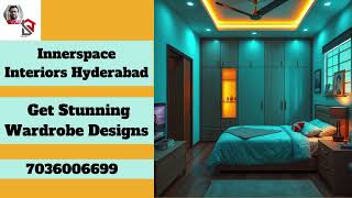 Get Stunning Wardrobe Designs 2bhk 3bhk apartments Innerspace Interiors resindesign hyderabad [upl. by Marja530]