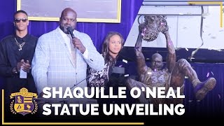 Shaqs Statue Unveiled Outside Of Staples Center Includes Shaqs Speech [upl. by Lasley]