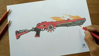 Gambar Shotgun M1014 Incubator  Free Fire  M1014 Gun Skin Drawing  Free Fire Drawing [upl. by Ruddie]