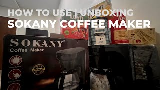 SOKANY COFFEE MAKER HOW TO USE  Less Than Php700  aRVees Blog [upl. by Dressler]