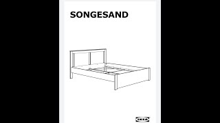 IKEA SONGESAND BED ASSEMBLY Instructions quick guide to assemble furniture at home office DIY Guide [upl. by Yrad]