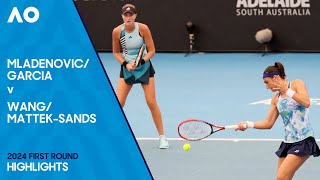 GarciaMladenovic v MattekSandsWang Highlights  Australian Open 2024 First Round [upl. by Asirram]