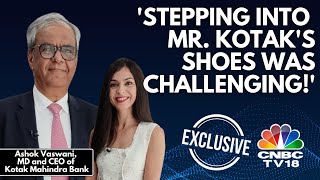 Kotak Mahindra Banks New MD amp CEO Ashok Vaswani On Stepping Into Uday Kotaks Shoes amp Growth Plan [upl. by Lashoh]