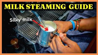 LEARN How to steam milk for latte art Perfectly Barista training for beginners [upl. by Bryn]