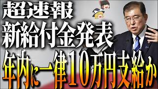 【2024年最新】新たな追加給付金が発表！冬に新たな給付金！年内支給の可能性浮上！物価高騰対策給付金！【ゆっくり解説】 [upl. by Enaywd]