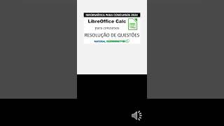 LibreOffice Calc para Concursos  Informática para Concursos 2024 Informática Básica libreoffice [upl. by Nej492]