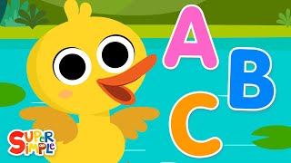 ABC Quack  Super Simple ABCs  Kids Alphabet Songs [upl. by Cirederf]