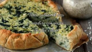 Torta salata di riso e verdure con pasta sfoglia veloce [upl. by Kyte]