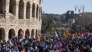 Mafia a Roma in migliaia contro la criminalità organizzata [upl. by Tegan]