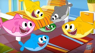 Hide and Seek Baby Shark Song  More Shark Songs amp Cartoons for Children by OneKid TV [upl. by Broadbent]