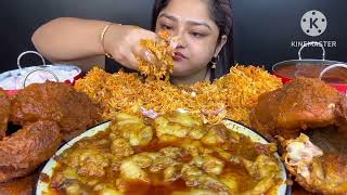 maddyeats eating spicy mutton fat curry 2 whole chicken curry amp hyderabadi chicken biryani  mukbang [upl. by Kort]