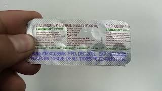 Lariago Tablets  Chloroquine Phosphate 250mg Tablets  Lariago Tablet Uses Side effect Review Hindi [upl. by Cheffetz]