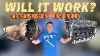 Will this 2 stroke V8 BOAT engine bolt to a Chevy trans [upl. by Clynes]