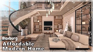 BLOXBURG Affordable Modern Home Speedbuild interior  full tour Roblox House Build [upl. by Akissej]