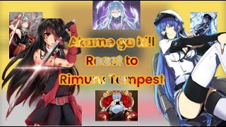 Akame ga kill react to Rimuru Tempest Gacha reaction AU [upl. by Aifas]