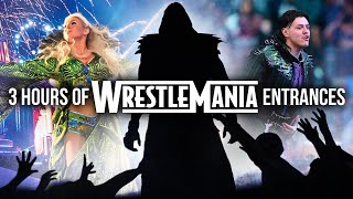 3 HOURS of WrestleMania entrances [upl. by Faires]