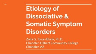 Etiology of Somatic Symptom and Related Disorders [upl. by Shiff]