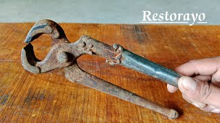 Full Restoration Older Brother Pliers  Rusty Pincers Tower modified Beautiful Bonsai Pincers [upl. by Ecila]