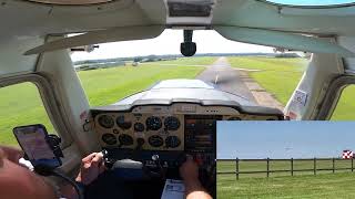 C152 Gusty Crosswind go around  Landing Attempt  Old Buckenham Airfield [upl. by Aseretairam404]