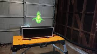 Slimer Ghost Hologram Projected On A Fog Machine [upl. by Lucas]