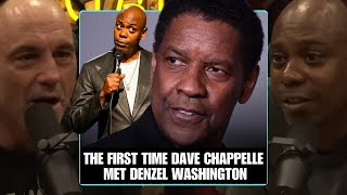 When Dave Chappelle First Met Denzel Washington  Joe Rogan [upl. by Yarled]