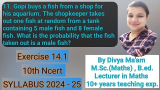 Question 11  Exercise 141  Probability  Class 10th Ncert  Syllabus 202425  vrindaclasses7412 [upl. by Hertberg]