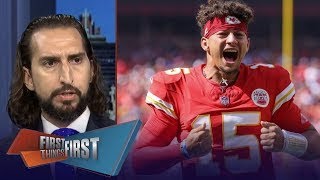 FIRST THINGS FIRST  Nick Wright Reveals Whos Climbing his QB Tiers  Mahomes Number One [upl. by Gora]