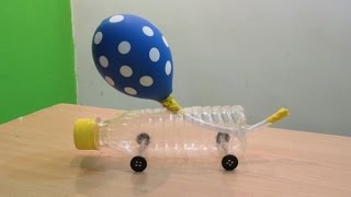 How to make a Balloon powered car very simple  Easy balloon Jet car Tutorials [upl. by Graubert722]