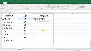 Comment utiliser la fonction SI  condition à 2 choix  Cours facile EXCEL [upl. by Adnauqahs120]