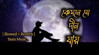 কেমনে যে দীন যায়  Tasin Music  Slowed  Reverb  Kemne Je Din Jay  Sad music 🥀 [upl. by Yhprum233]