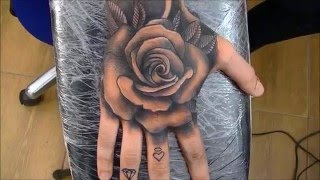 Rose tattoo  time lapse [upl. by Garges386]