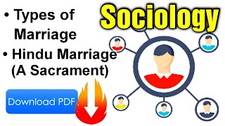 SOCIOLOGY  What are types of Marriage  Hindu Marriage  A Sacrament  for BA  BALLB etc [upl. by Ajoop]