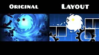 Original vs Layout  quotChange of Scenequot by bli  Geometry Dash 21 [upl. by Atteynad]