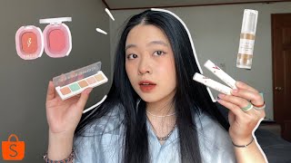 đồ makeup GIÁ RẺ trên SHOPEE focallure pinkflash l SonTrangVlog [upl. by Dunc898]